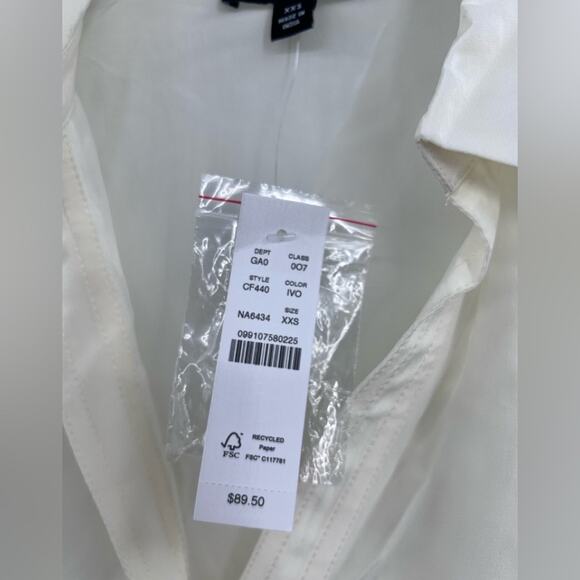 J.Crew Bungalow Popover Shirt in Crepe de Chine Ivory - Picture 5 of 5